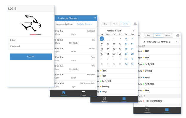 Progressive Fitness Booking App